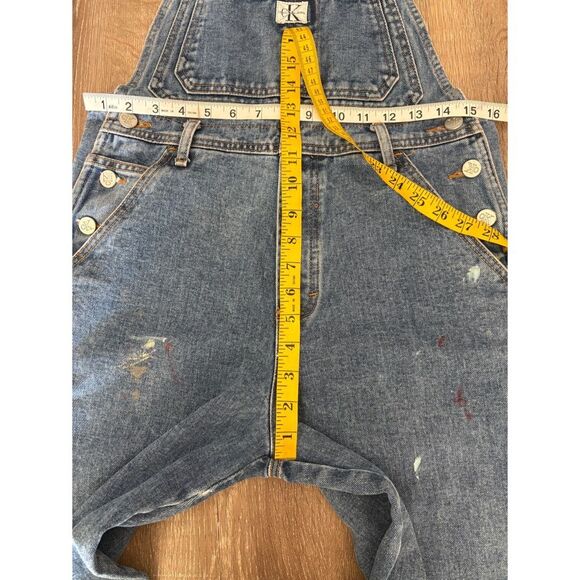 vintage Calvin Klein bib denim overalls - Picture 7 of 8